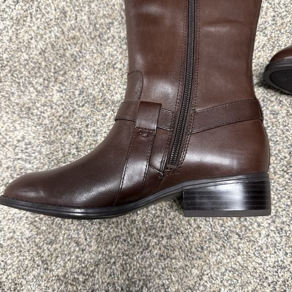 Lauren Ralph Lauren Womens Margarite Dark Brown Riding Boots 5 Width B NWB - Picture 9 of 16